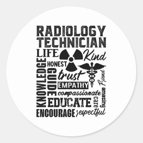 Rad Tech Technologist Xray Radiology Technician Classic Round Sticker