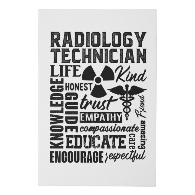 Rad Tech Technologist Xray Radiology Technician Faux Canvas Print (Front)