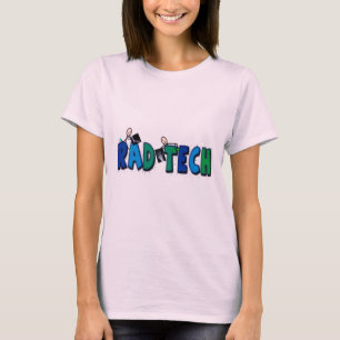 Rad Tech With Stick People and Xrays Design T-Shirt