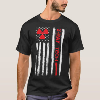 Rad Tech X-Ray Technologist Tech American Flag T-S T-Shirt