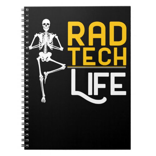 Rad Tech Yoga Xray Skeletons Radiology Notebook