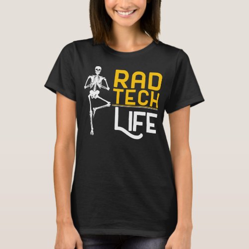 Rad Tech Yoga Xray Skeletons Radiology T_Shirt