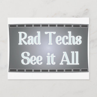 Rad Techs See It All (X-Ray Film) Postcard
