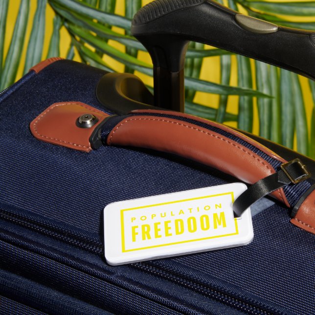  Rad Yellow travel luggage tags (Back Insitu 1)