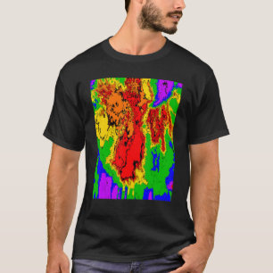 Radar map radar view colorful colors T-Shirt