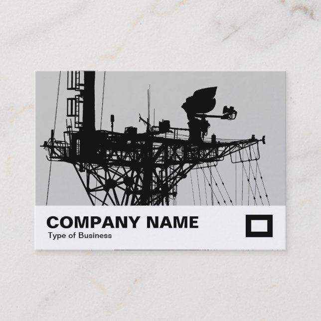 Radar Mast - Light Gray Business Card (Front)