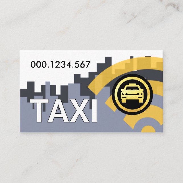 Radar Radio Signal Calling Taxi Cab Business Card (Front)