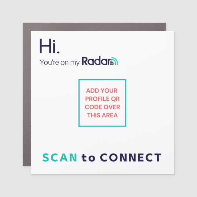 RadarQR Car Magnet (Front)