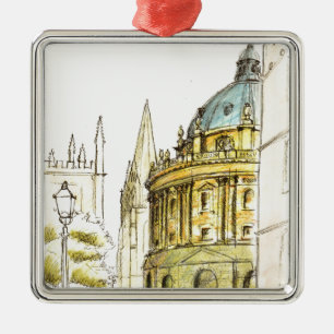 Radcliffe Camera original drawing Metal Ornament