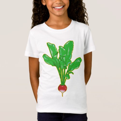 Raddish vegetable illusatration T_Shirt