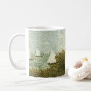 Rade de Grandcamp by Georges Seurat, Vintage Art Coffee Mug
