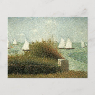 Rade de Grandcamp by Georges Seurat, Vintage Art Postcard
