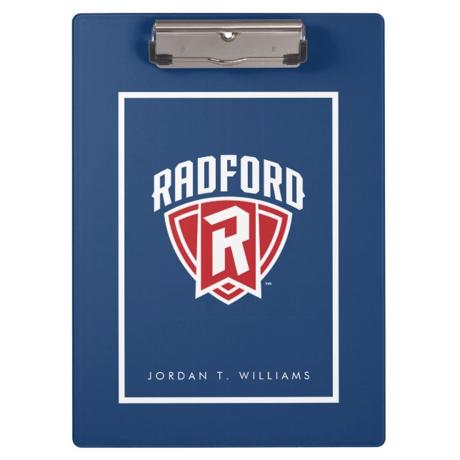Radford University Arch Shield | Add Your Name Clipboard (Front)