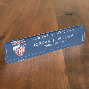 Radford University Arch Shield Add Your Name Desk Name Plate