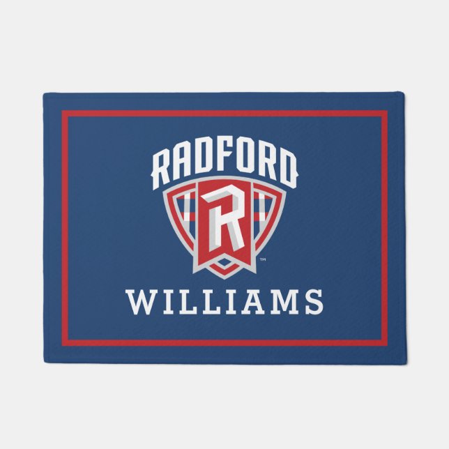 Radford University Arch Shield | Add Your Name Doormat (Front)