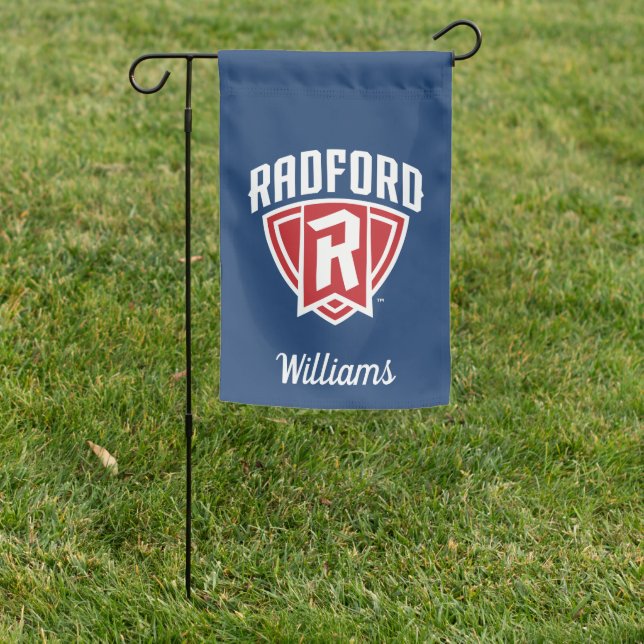 Radford University Arch Shield | Add Your Name Garden Flag (In SItu)