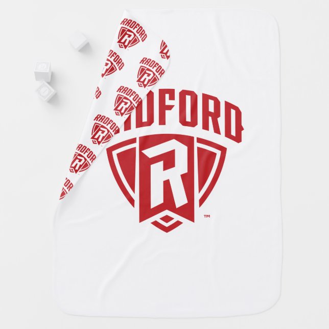 Radford University Arch Shield Baby Blanket (In Situ)