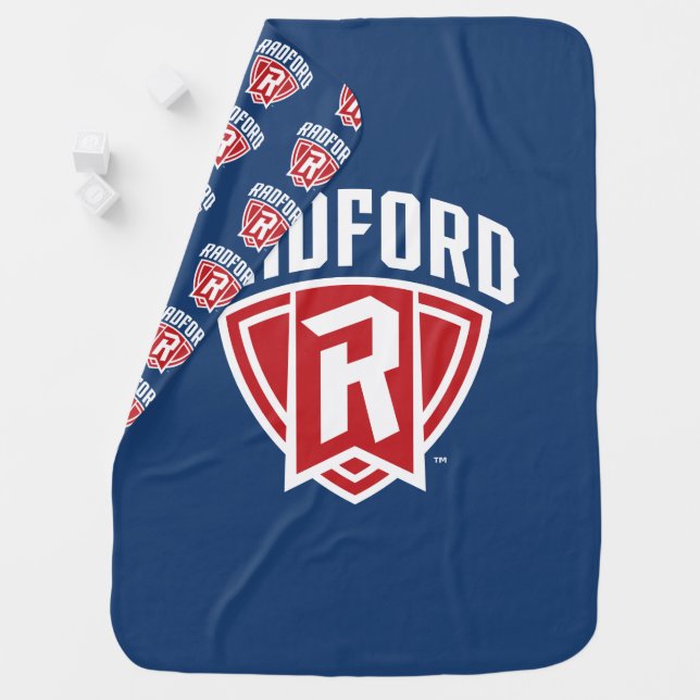 Radford University Arch Shield Baby Blanket (In Situ)