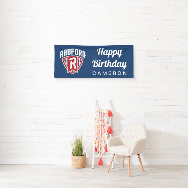 Radford University Arch Shield | Birthday Banner (Insitu)