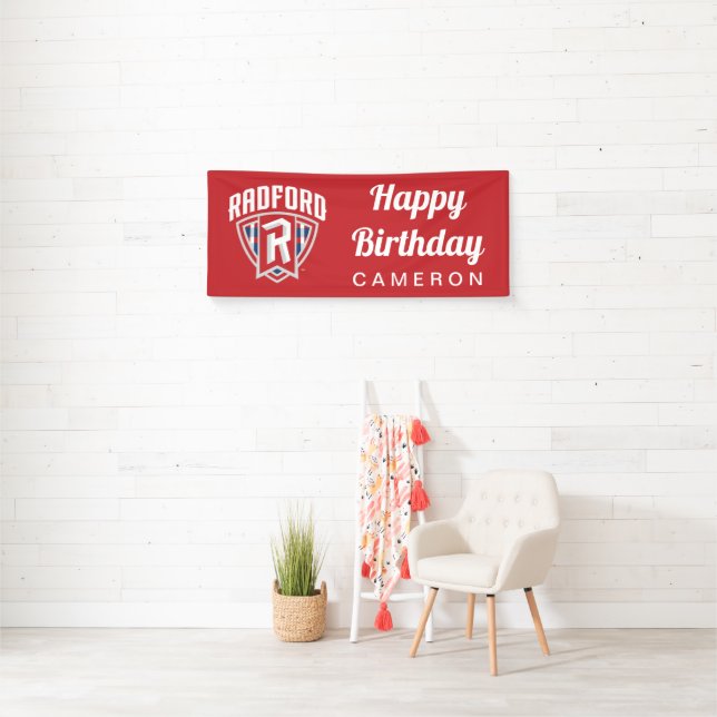Radford University Arch Shield | Birthday Banner (Insitu)