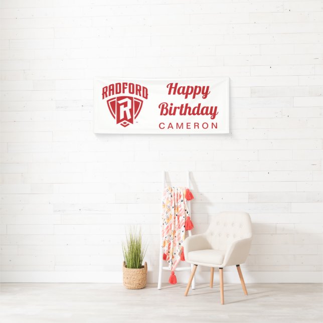 Radford University Arch Shield | Birthday Banner (Insitu)