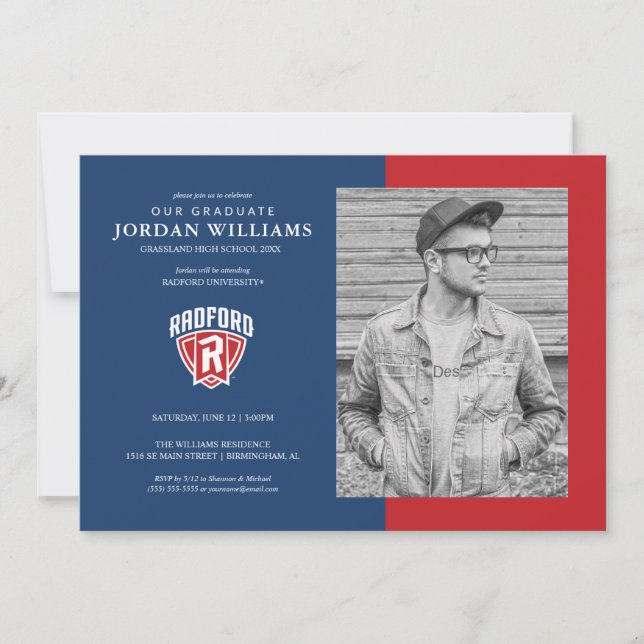 Radford University Arch Shield | Graduation Announcement (Front)