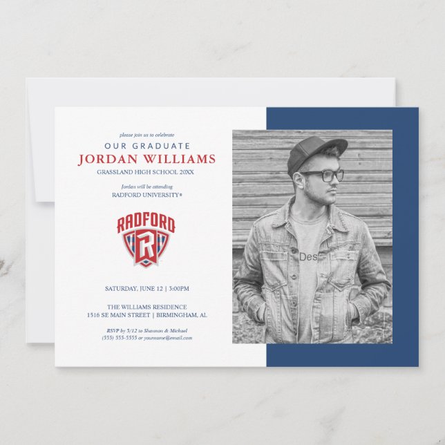 Radford University Arch Shield | Graduation Announcement (Front)