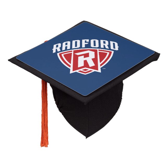 Radford University Arch Shield Graduation Cap Topper (Angled)