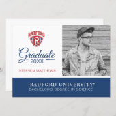 Radford University Arch Shield | Graduation Invitation (Front/Back)