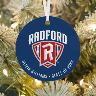 Radford University Arch Shield Graduation Metal Ornament