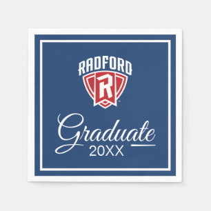 Radford University Arch Shield   Graduation Napkins
