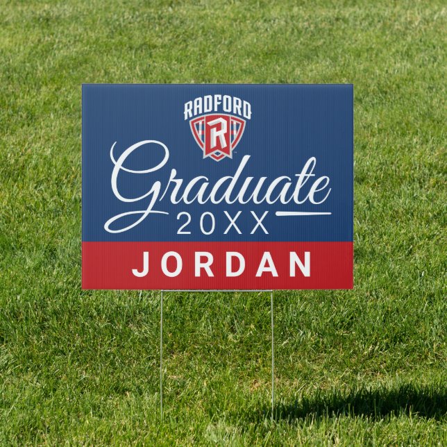 Radford University Arch Shield | Graduation Sign (Insitu)