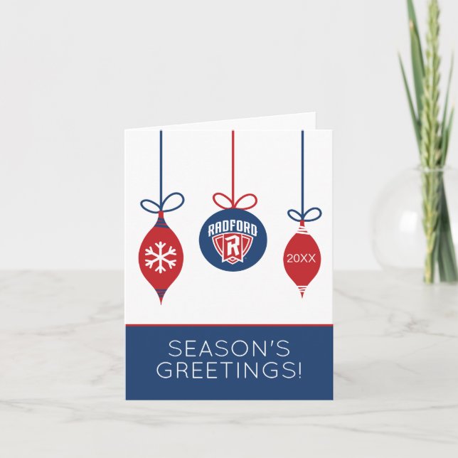 Radford University Arch Shield | Holidays Holiday Card (Front)