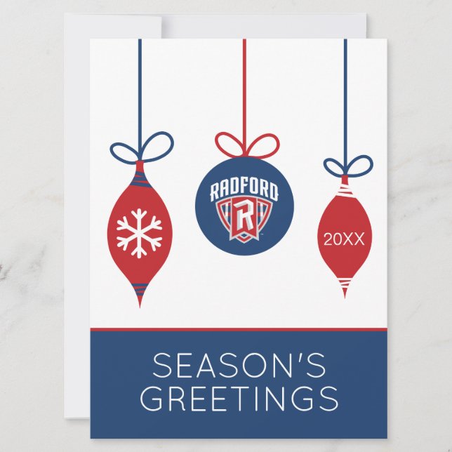 Radford University Arch Shield | Holidays Holiday Card (Front)