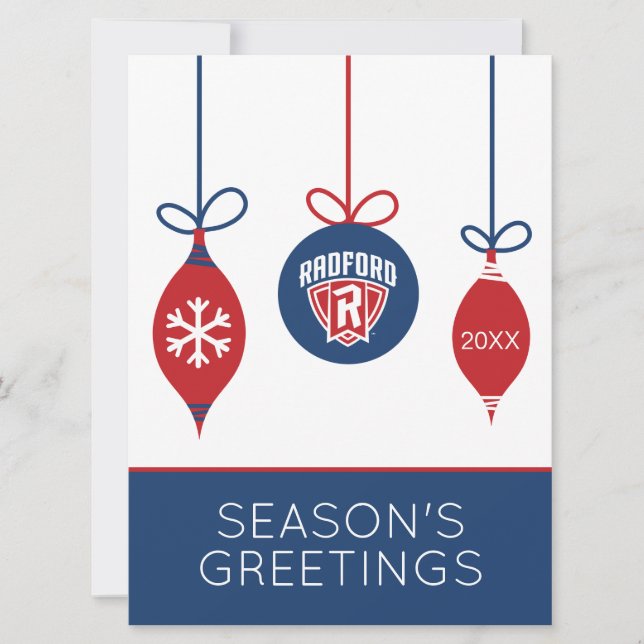 Radford University Arch Shield | Holidays Holiday Card (Front)
