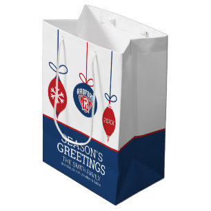 Radford University Arch Shield   Holidays Medium Gift Bag