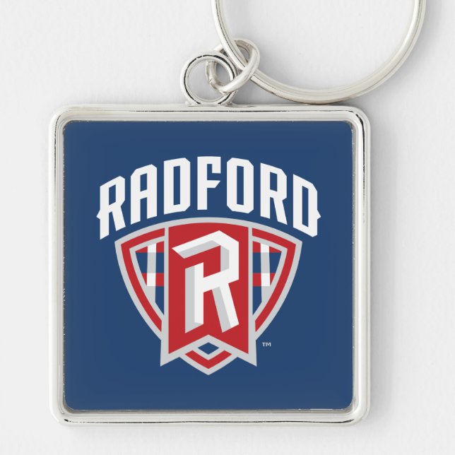 Radford University Arch Shield Keychain (Front)