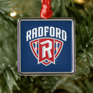 Radford University Arch Shield Metal Ornament