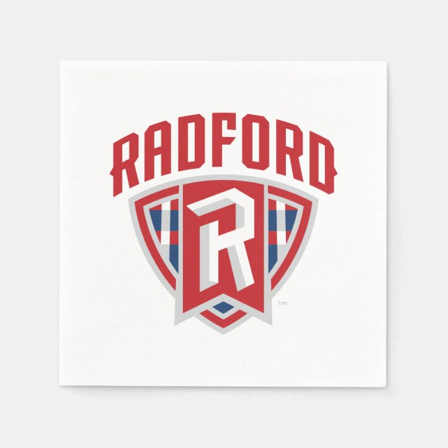Radford University Arch Shield Napkins (Front)