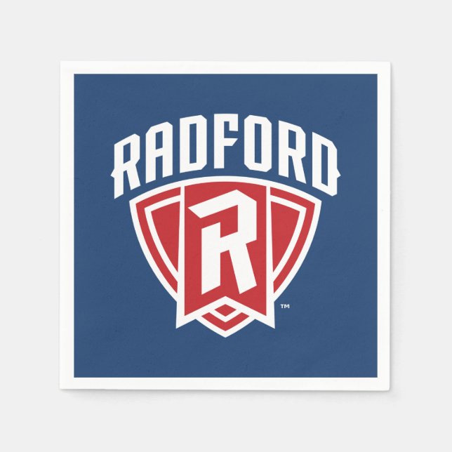 Radford University Arch Shield Napkins (Front)