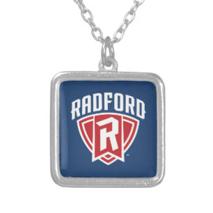 Radford University Arch Shield Silver Plated Necklace