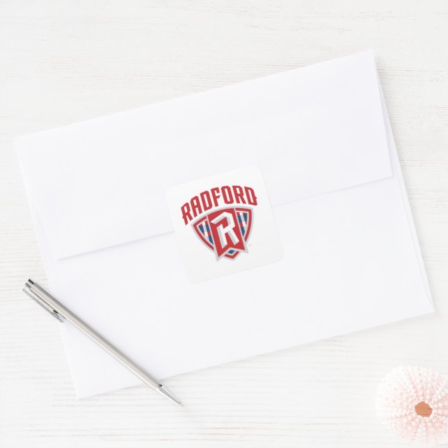 Radford University Arch Shield Square Sticker (Envelope)