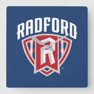 Radford University Arch Shield Square Wall Clock