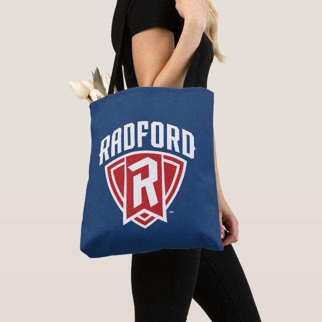 Radford University Arch Shield Tote Bag (Close Up)