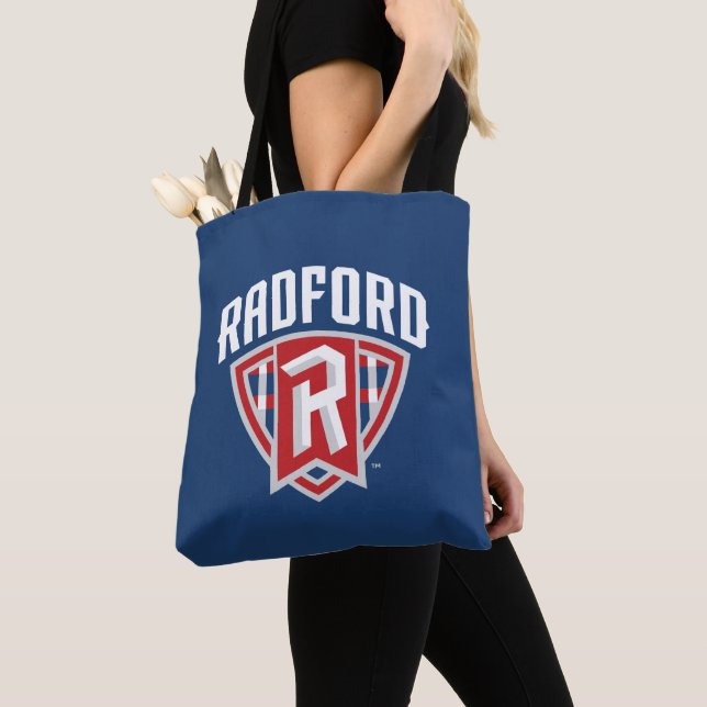 Radford University Arch Shield Tote Bag (Close Up)