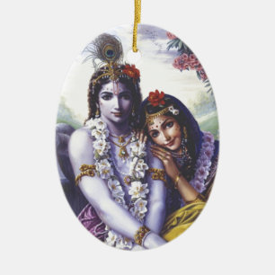 Radha and Krishna Ceramic Ornament