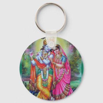 Radha And Krishna Keychain by armaiti at Zazzle