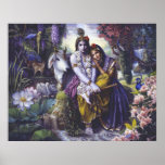 Radha Krishna All-Attractive Couple poster print