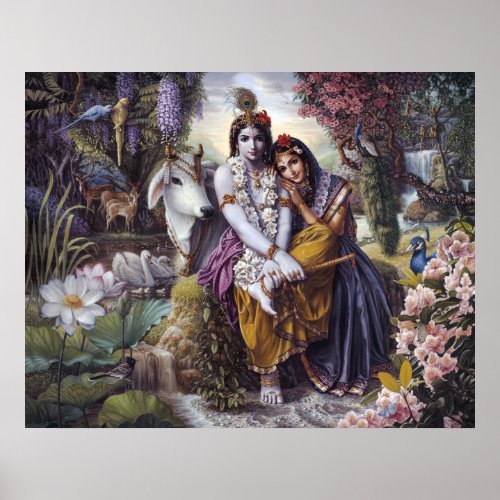 Radha Krishna All_Attractive Couple poster print