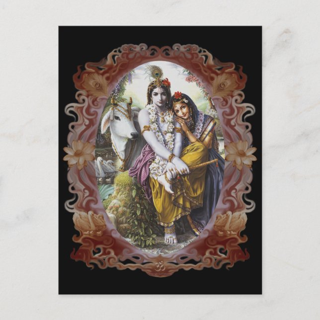 Radha Krishna Divine Couple Postcards (Front)